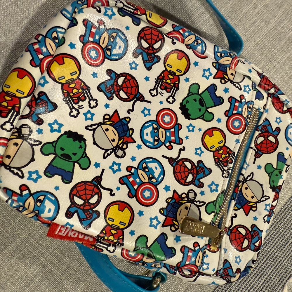 Lesportsac Kids Superhero Print Bag - White and Blue